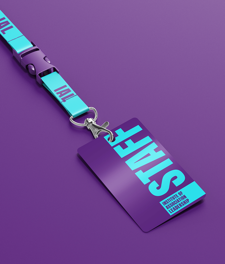 IAL staff lanyard in purple