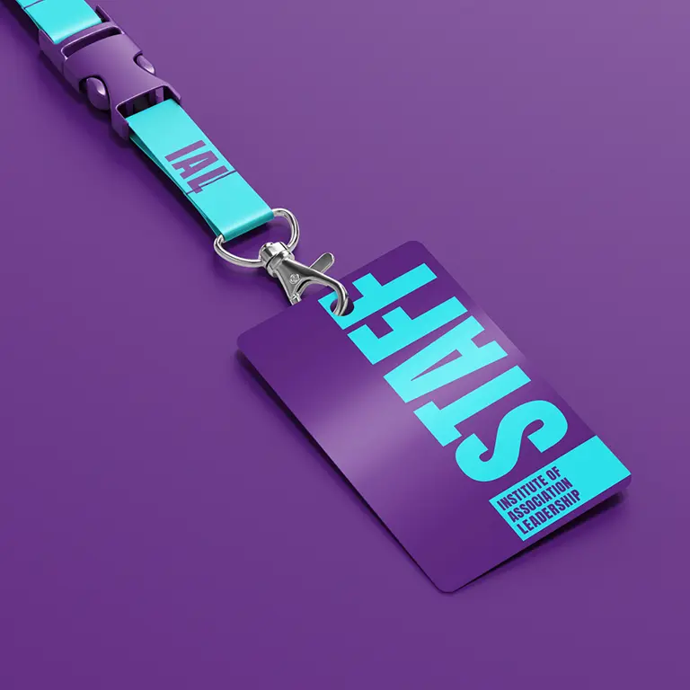 IAL staff lanyard in purple