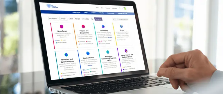 a display of the content categories inside the community