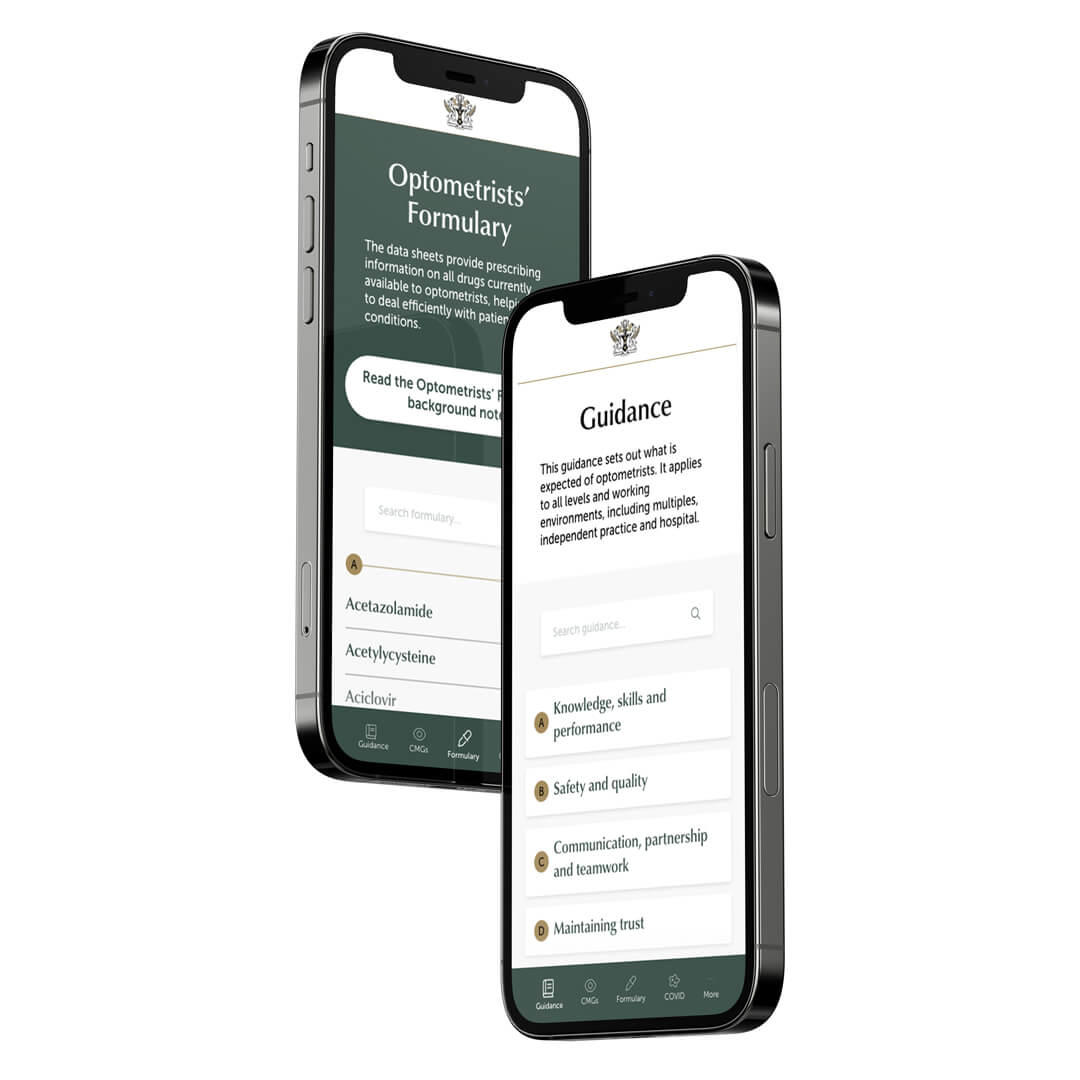 Two article pages from the COO app