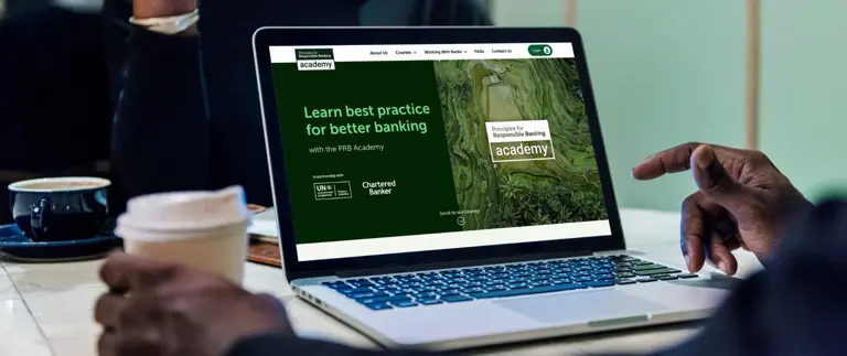 PRB homepage on a laptop screen