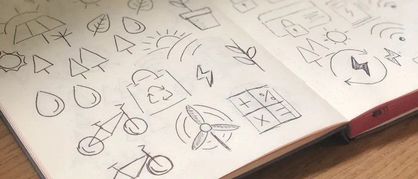 Sketches of possible icon designs