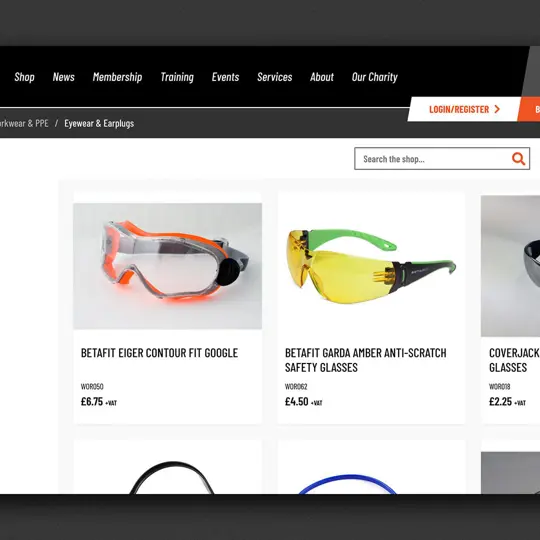 Road Haulage Association shop page ecommerce site