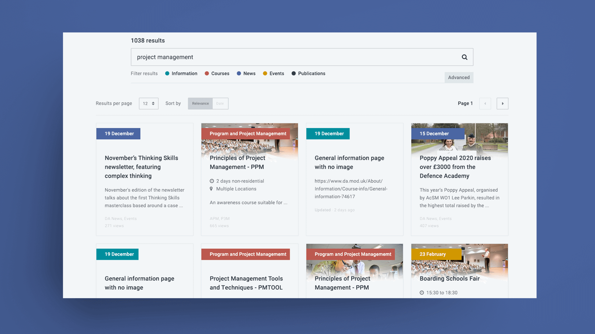 Serco article search functionality