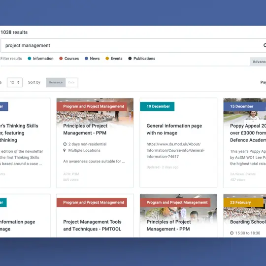 Serco article search functionality
