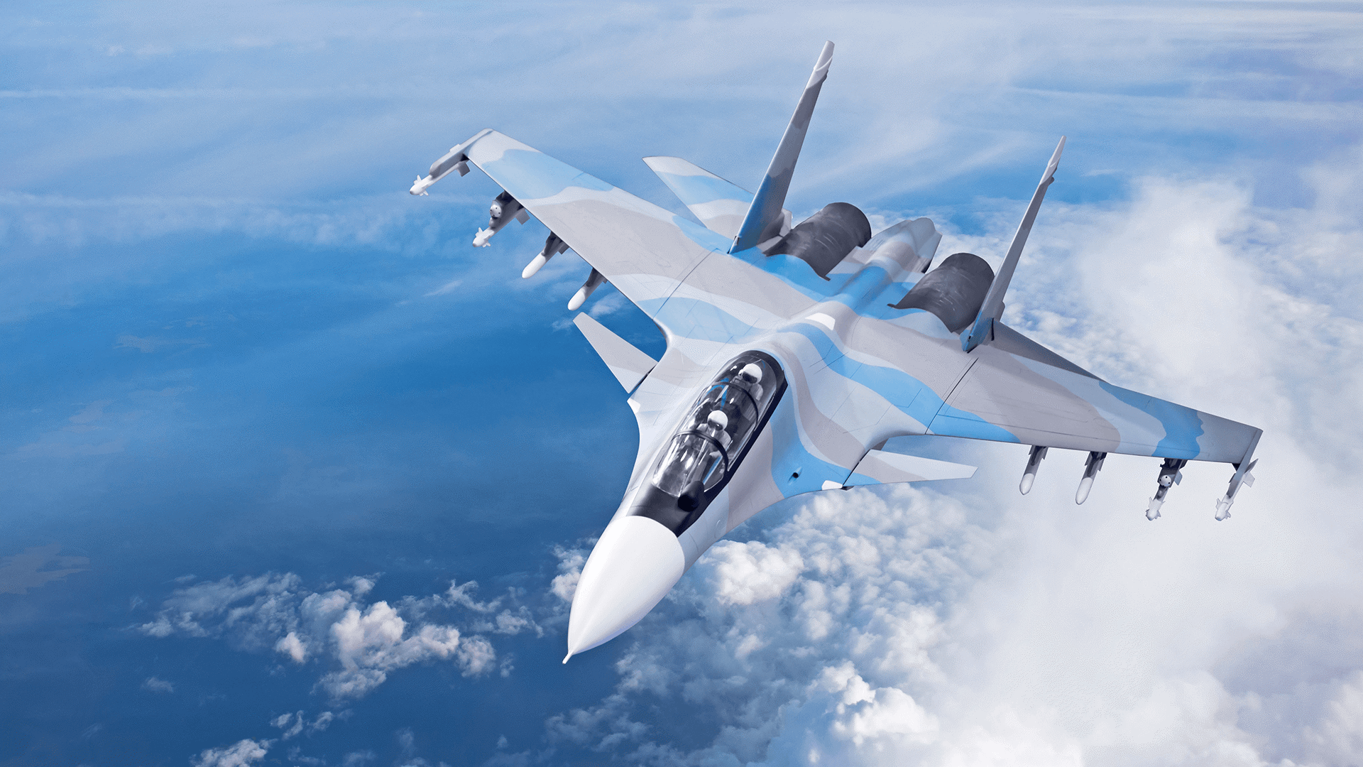 British fighter jet over the ocean