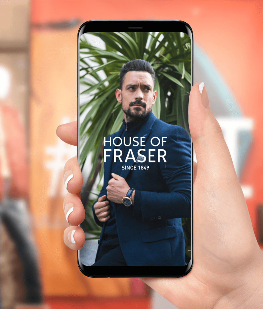 House of Frasier full screen display on mobile