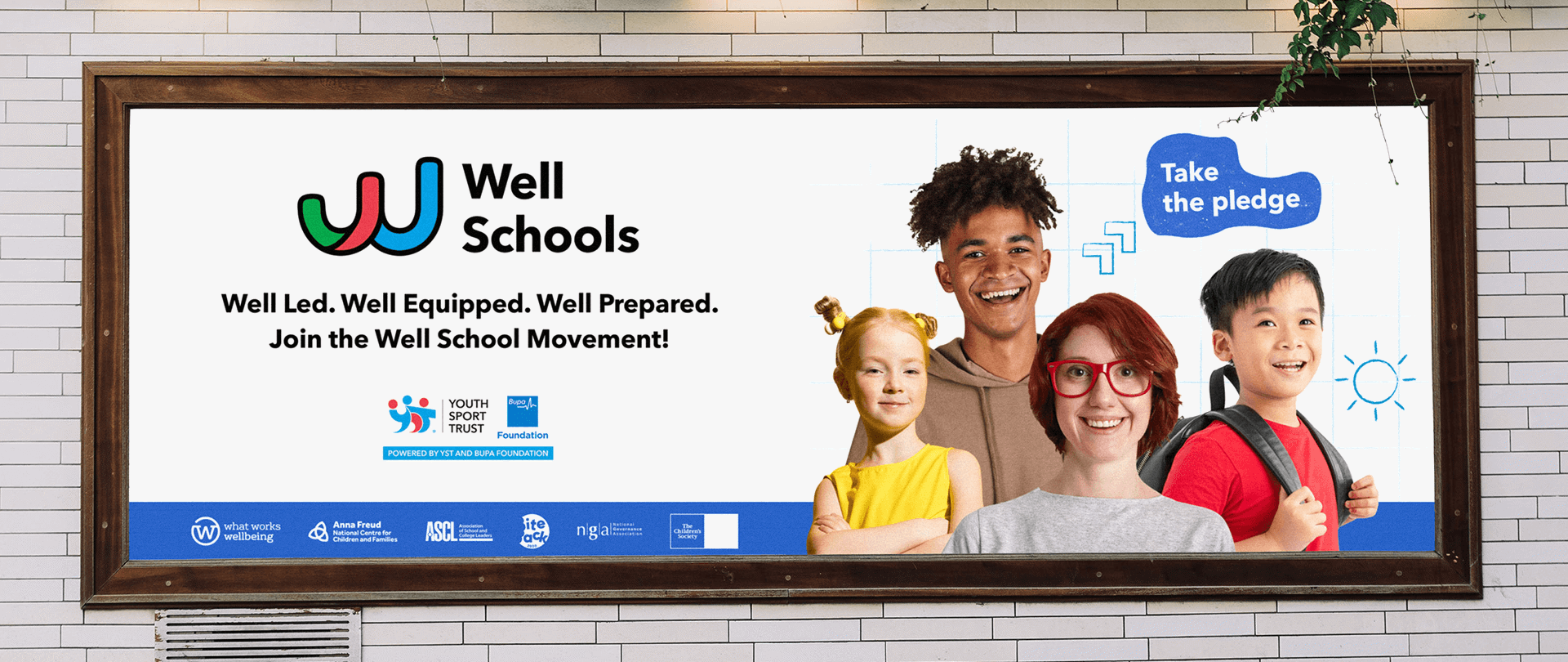 Well schools large format advertisement idea